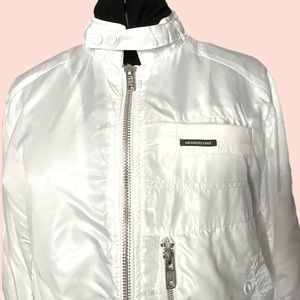 White Members Only Moto Jacket - Size M